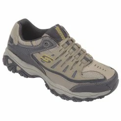 Discount ✔️ Skechers After Burn Memory Fit Men's Training 👞 Shoes Tan/Black 🔔