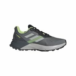 Deals 👏 Adidas Terrex Soulstride Men's Running 👞 Shoes Grey/Volt 💯