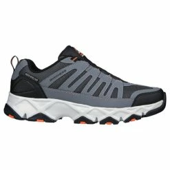 Brand new 🛒 Skechers Crossbar - Cedar Men's Wide Trail Running 👞 Shoes Grey/Orange ❤️
