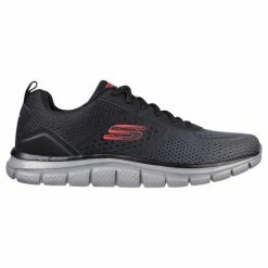 Best Pirce 🤩 Skechers Track - Ripkent Men's Wide Running 👞 Shoes Black/Red 🔥