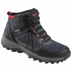 Coupon 😉 Northside Compass Mid Men's Hiking 🥾 Boots Black/Red 👏