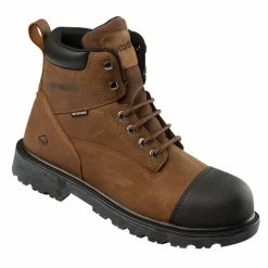 Promo 😍 Wolverine Rig 6" Steel Toe Men's Waterproof Work 🥾 Boots Brown Combo 🛒