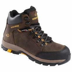 Cheap 🧨 Wolverine Grayson Work Hiker Steel Toe Men's Wide Work Hiker Brown Combo 🔔