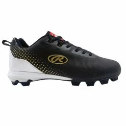 Outlet ⭐ Rawlings Division Low Men's ⚾ Baseball Cleats Black Combo 🥰