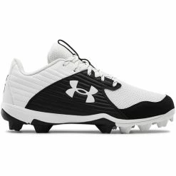 Promo 🧨 Under Armour Men's Leadoff Mid RM ⚾ Baseball Cleats White/Black 🛒