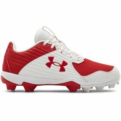 Best Pirce 🤩 Under Armour Men's Leadoff Mid RM ⚾ Baseball Cleats Red/White 🥰