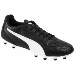 Cheapest 🎁 Puma Monarch II FG/AG Men's Soccer Cleats Black/White 🌟