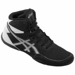 Deals 🔔 ASICS Matflex 6 GS Youth's Wrestling 👟 Shoes Black/Silver 🤩