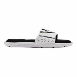 Coupon ❤️ Under Armour Ignite VI Men's Slide 🩴 Sandals White/Black 👏